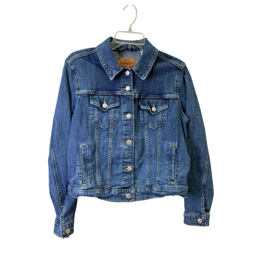 Jacket Denim By Levis In Blue Denim, Size:Xl