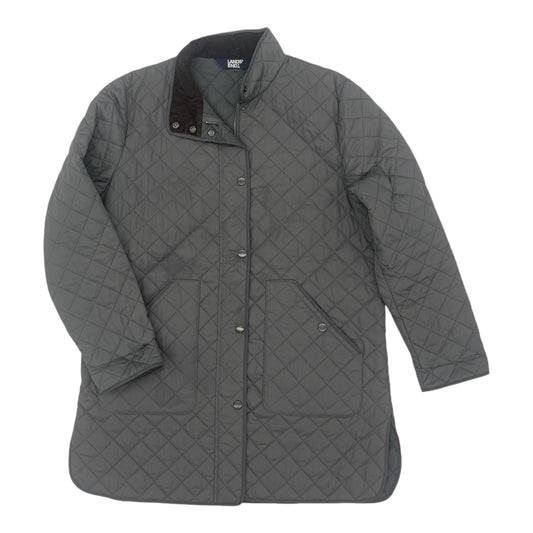 Jacket Puffer & Quilted By Lands End In Grey, Size:M