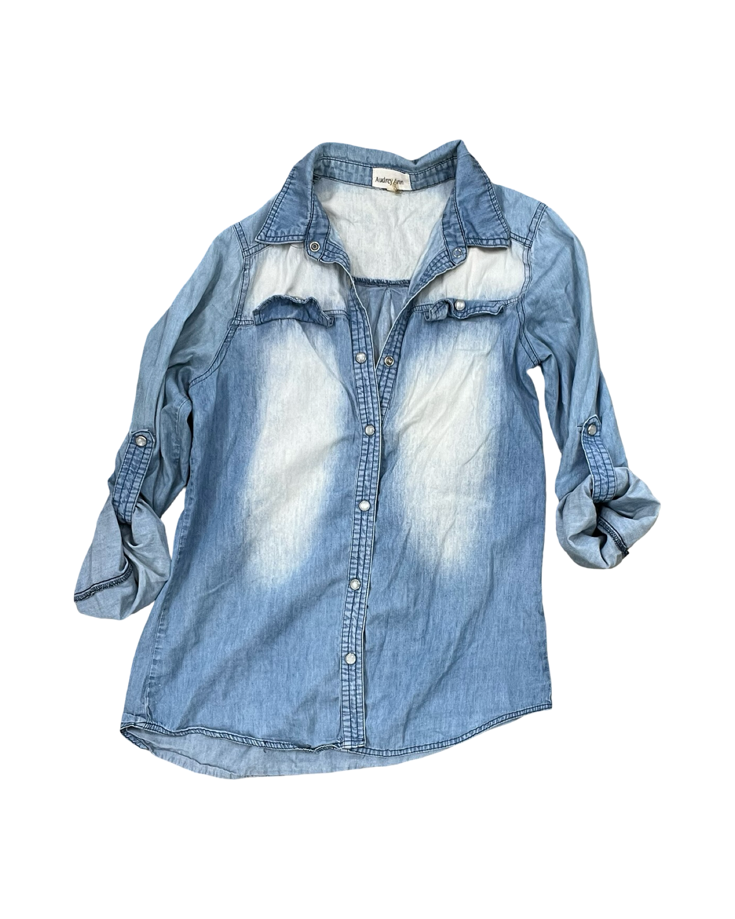 Top Ls By Clothes Mentor In Blue Denim, Size:S
