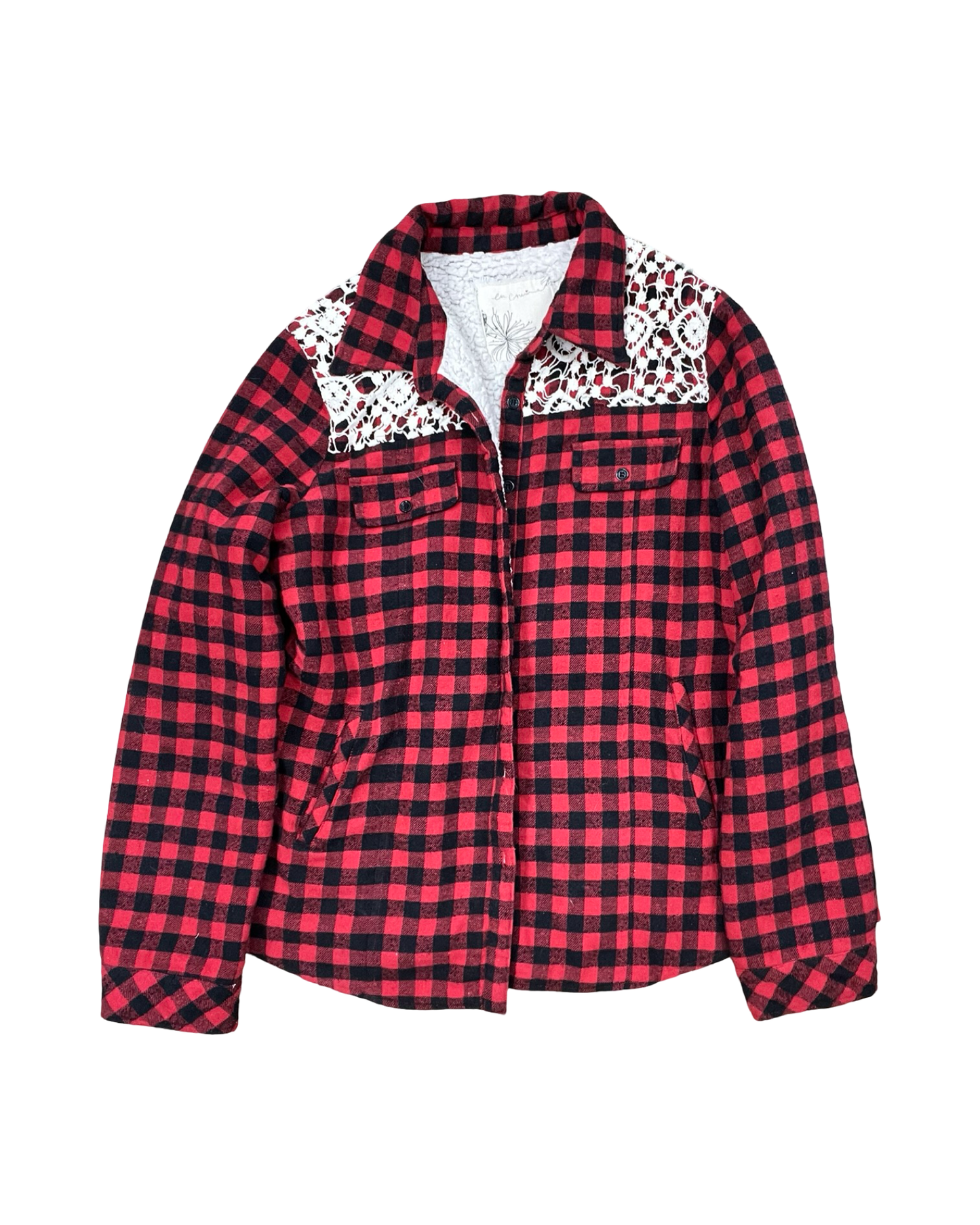 Jacket Shirt By En Creme In Red, Size:Xl
