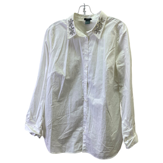 Top Ls By Ann Taylor In Cream, Size:M