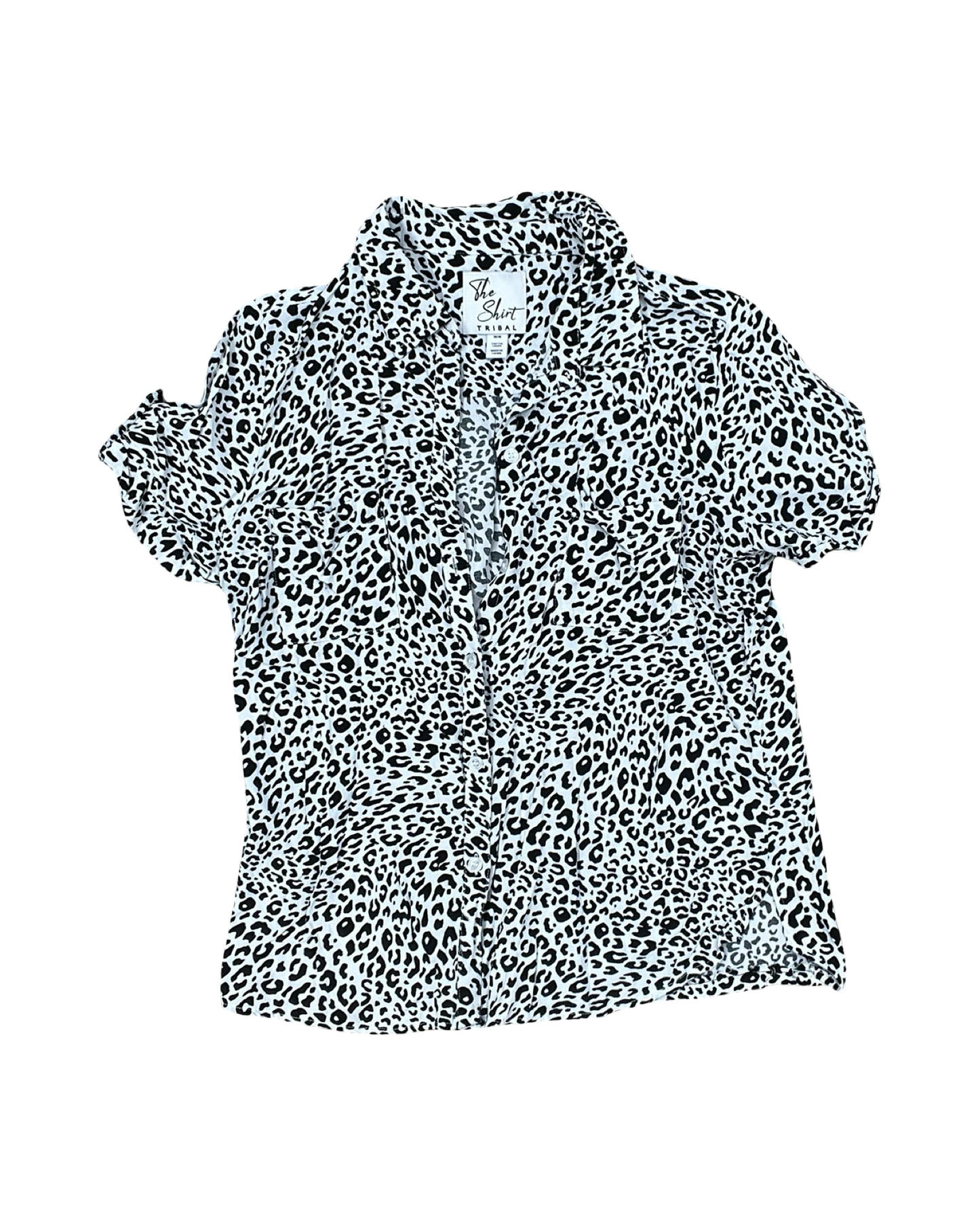 Blouse Ss By Tribal In Black & White, Size:M