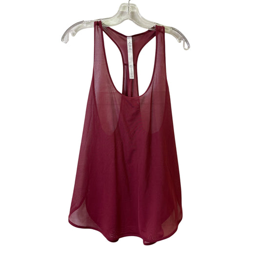 Athletic Tank Top By Lululemon In Maroon, Size:M