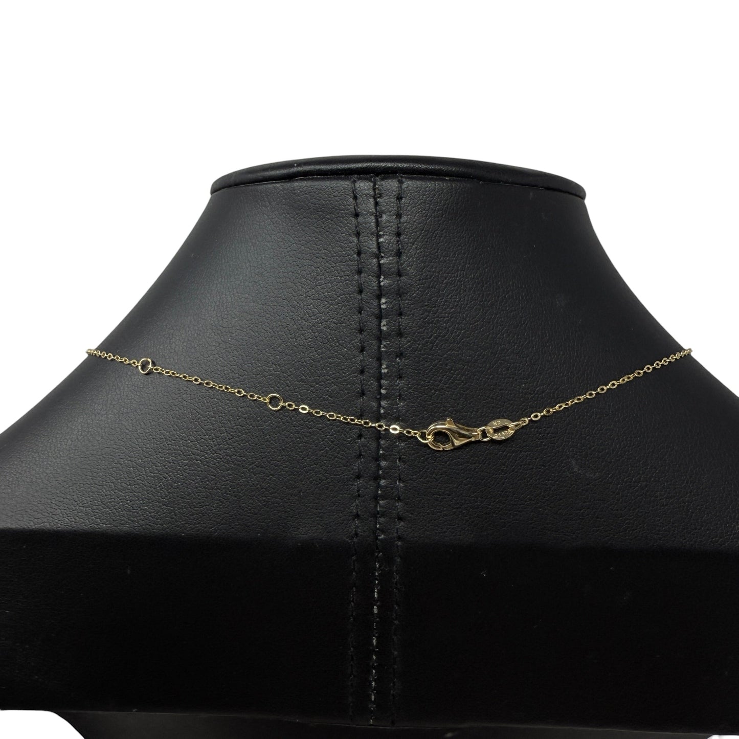 Gold Over Sterling Silver Crescent Moon & Pave Star Necklace