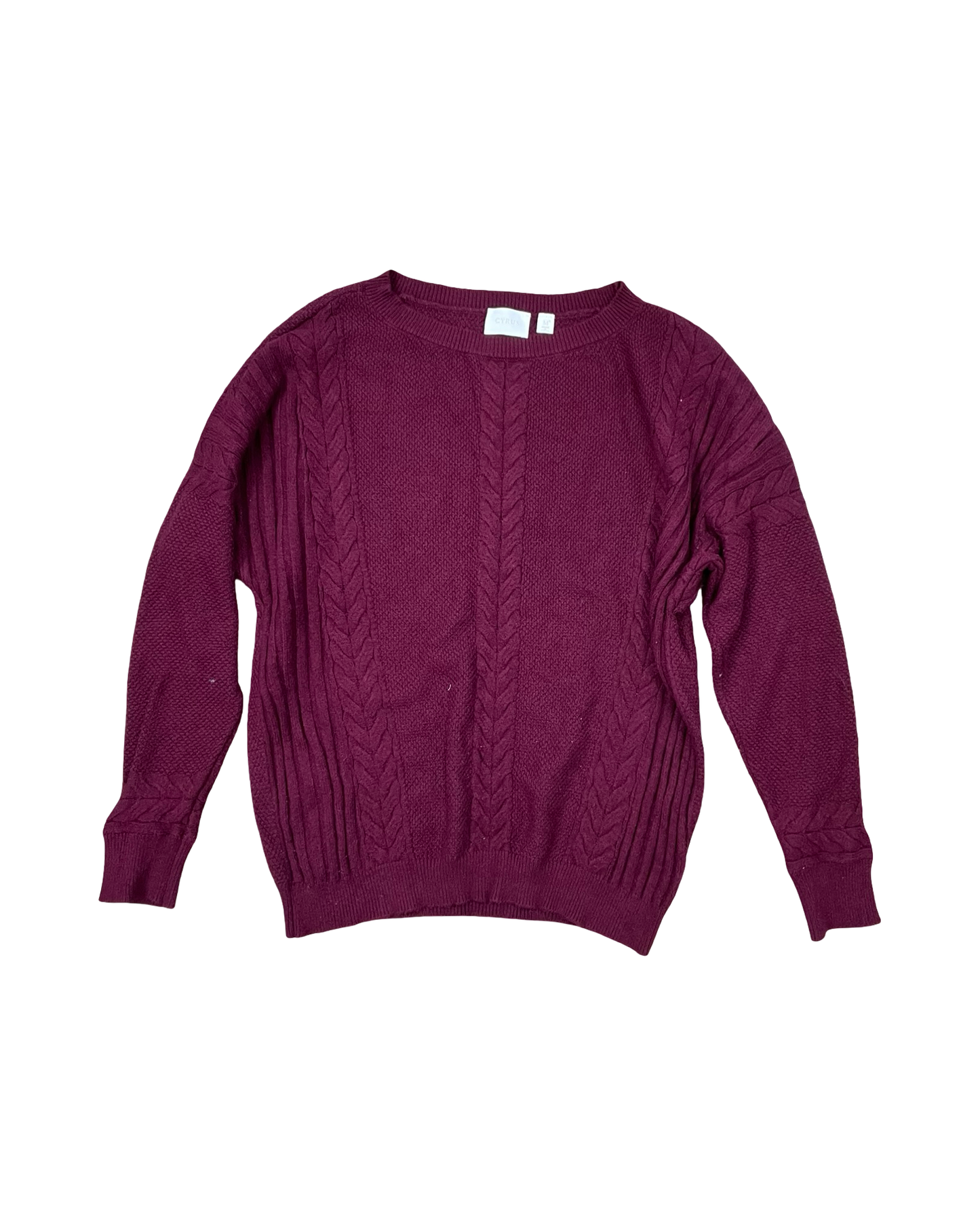 Sweater By Cyrus In Maroon, Size:M