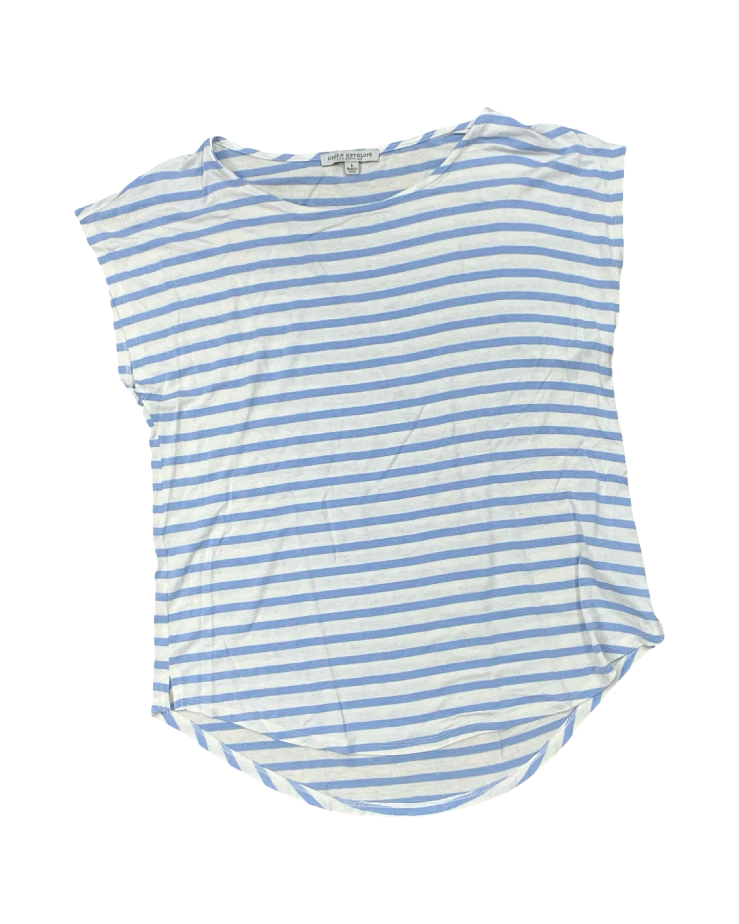 Top Ss By Green Envelope In Blue & White, Size:L