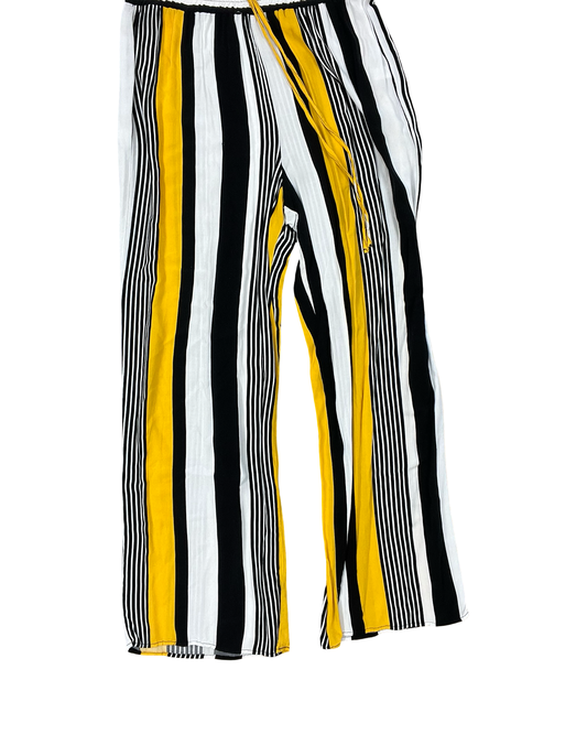 Pants Lounge By Clothes Mentor In Black & Yellow, Size:L