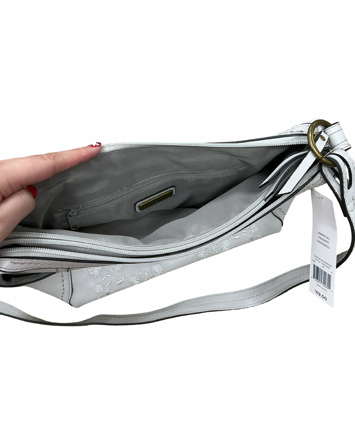 Handbag By Rosetti In Grey, Size:Medium