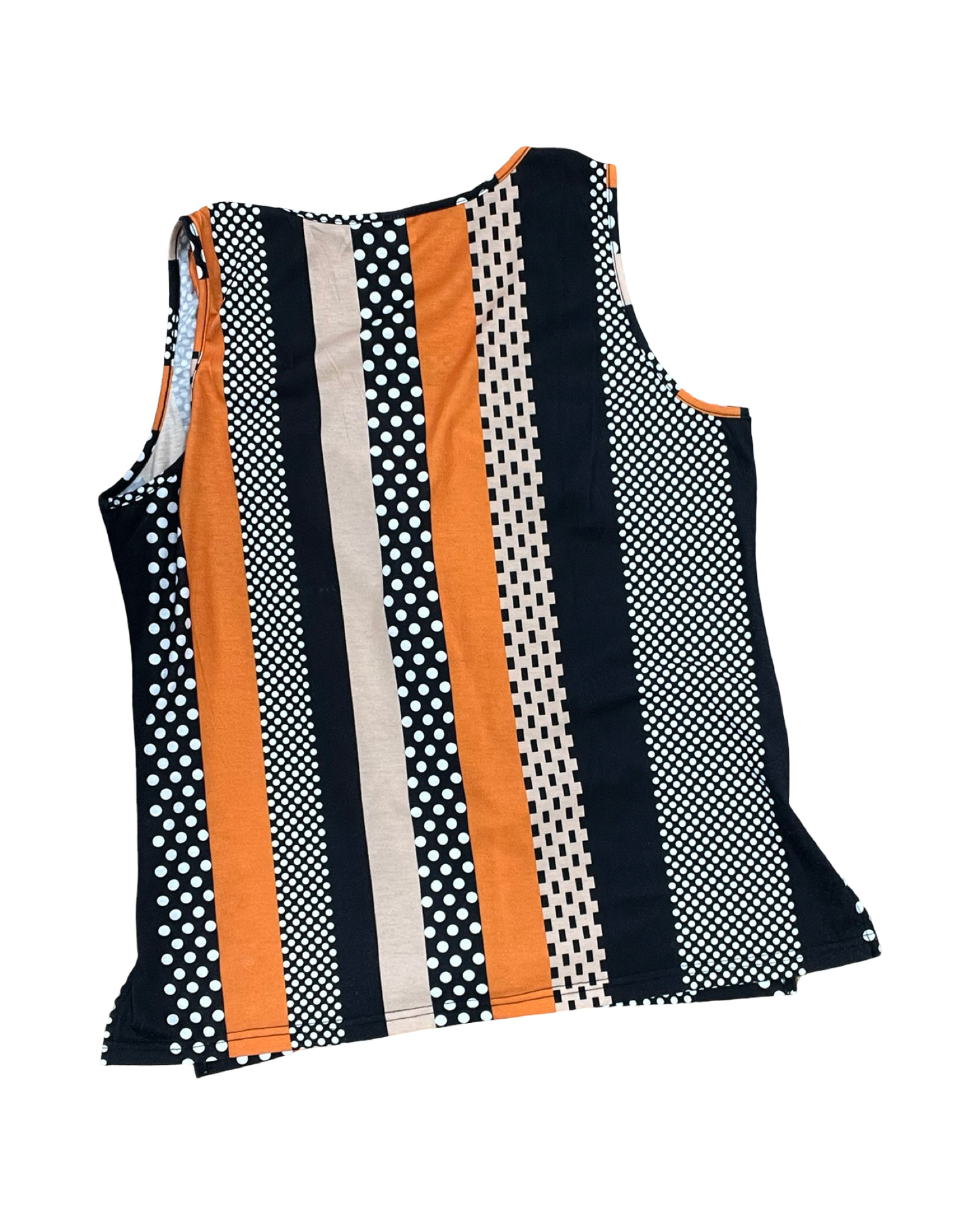 Top Sleeveless By Clothes Mentor In Black & Orange, Size:Xl