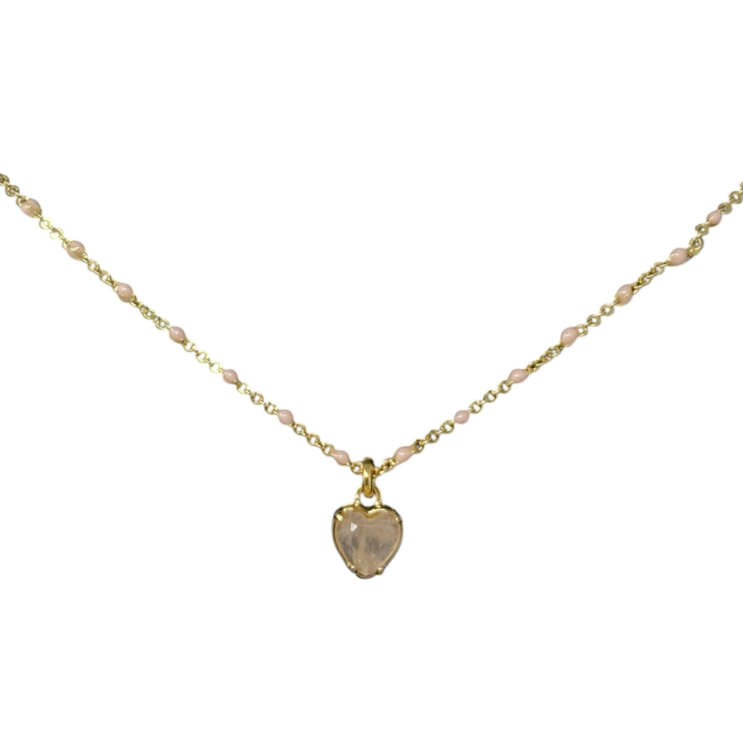 Pink Heart Pendant Necklace By Luna Norte