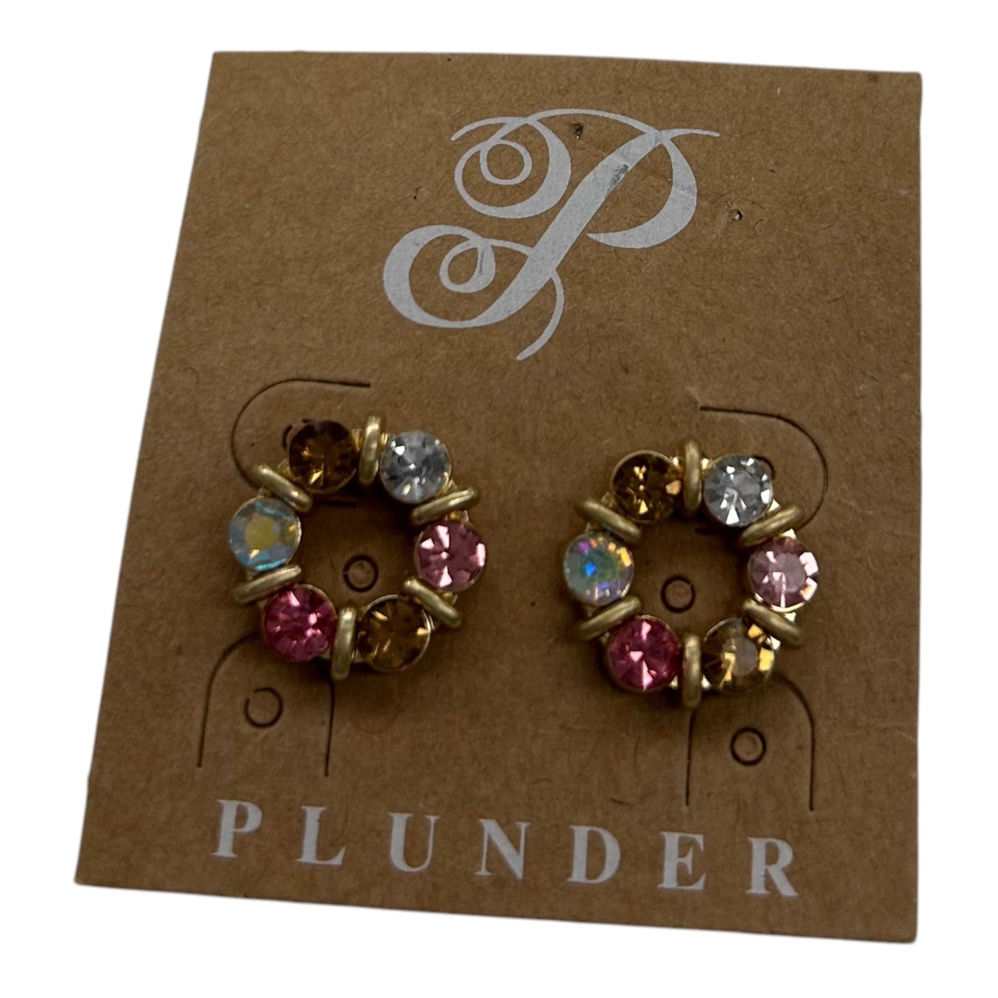 Earrings Stud By Plunder In Pink