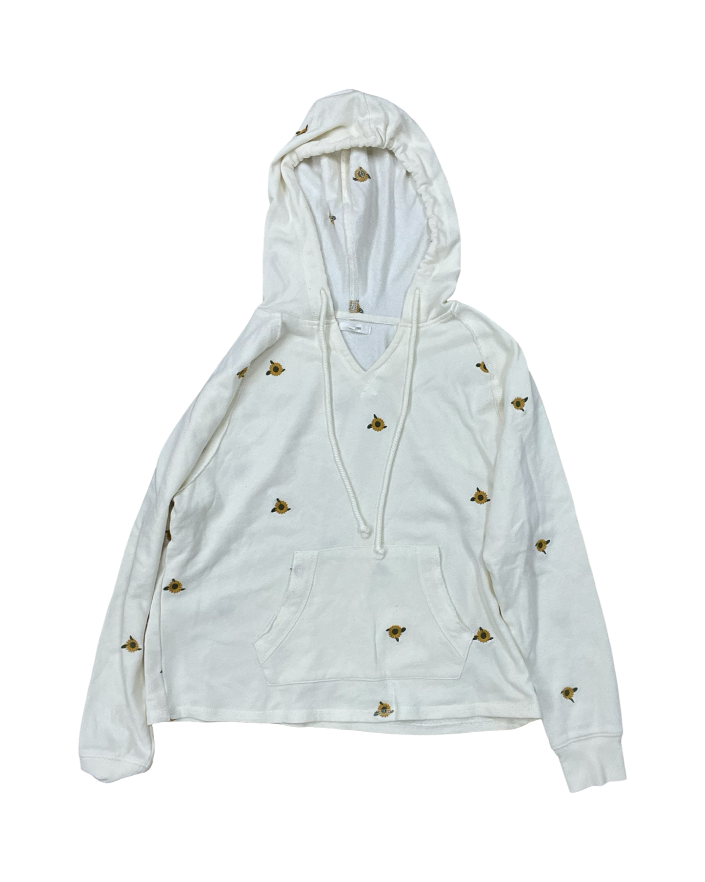 Sweatshirt Hoodie By Maurices In Cream, Size:M