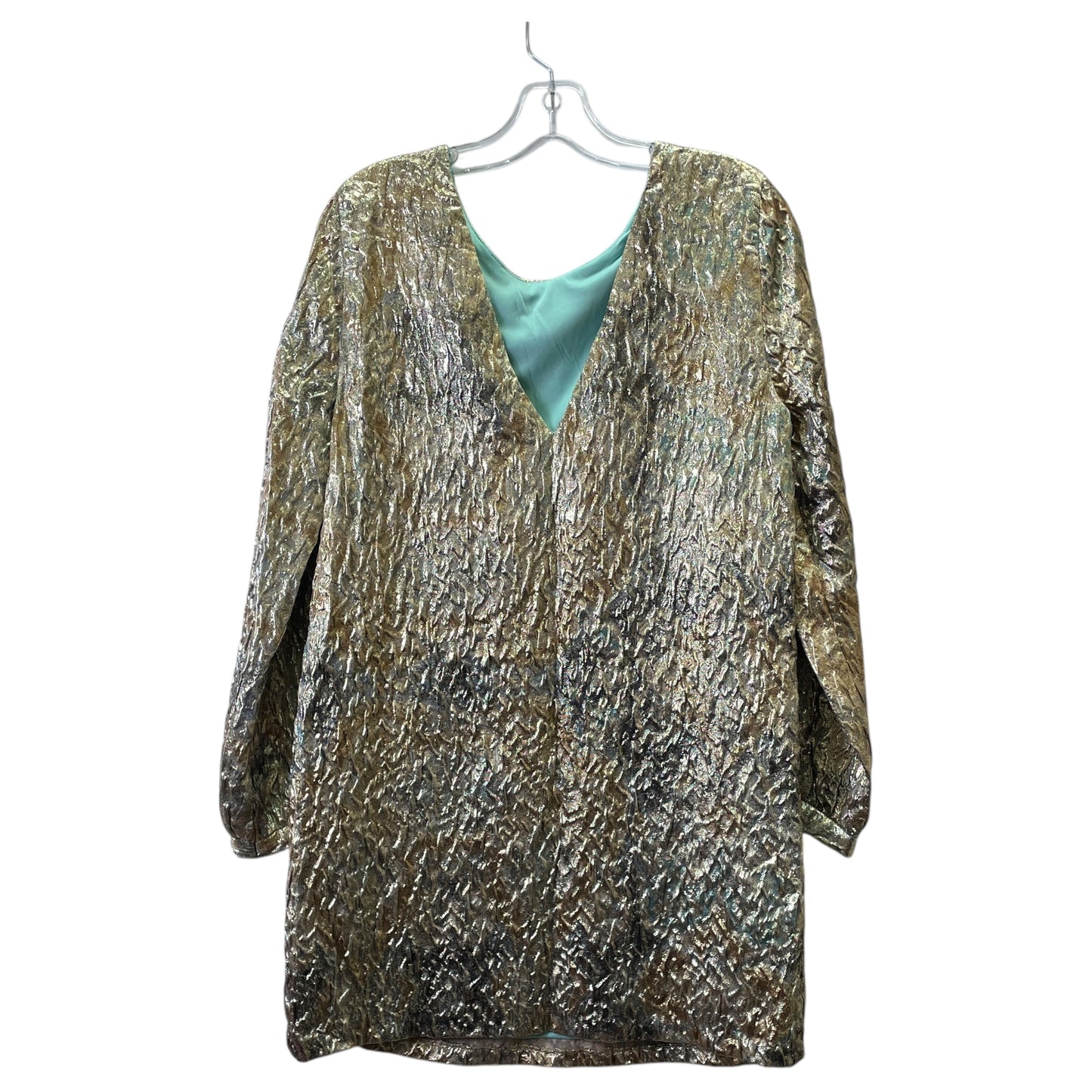 Dress Party Short By Zara In Gold, Size:L