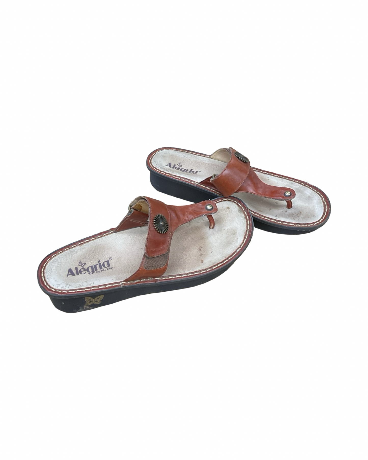 Sandals Heels Platform By Alegria In Brown, Size:10.5