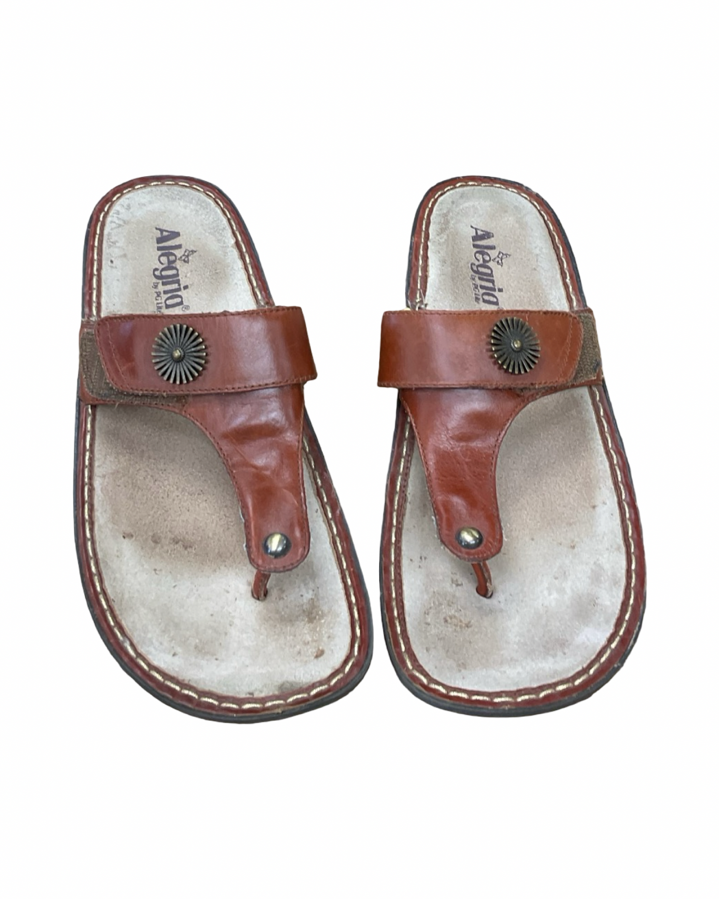 Sandals Heels Platform By Alegria In Brown, Size:10.5