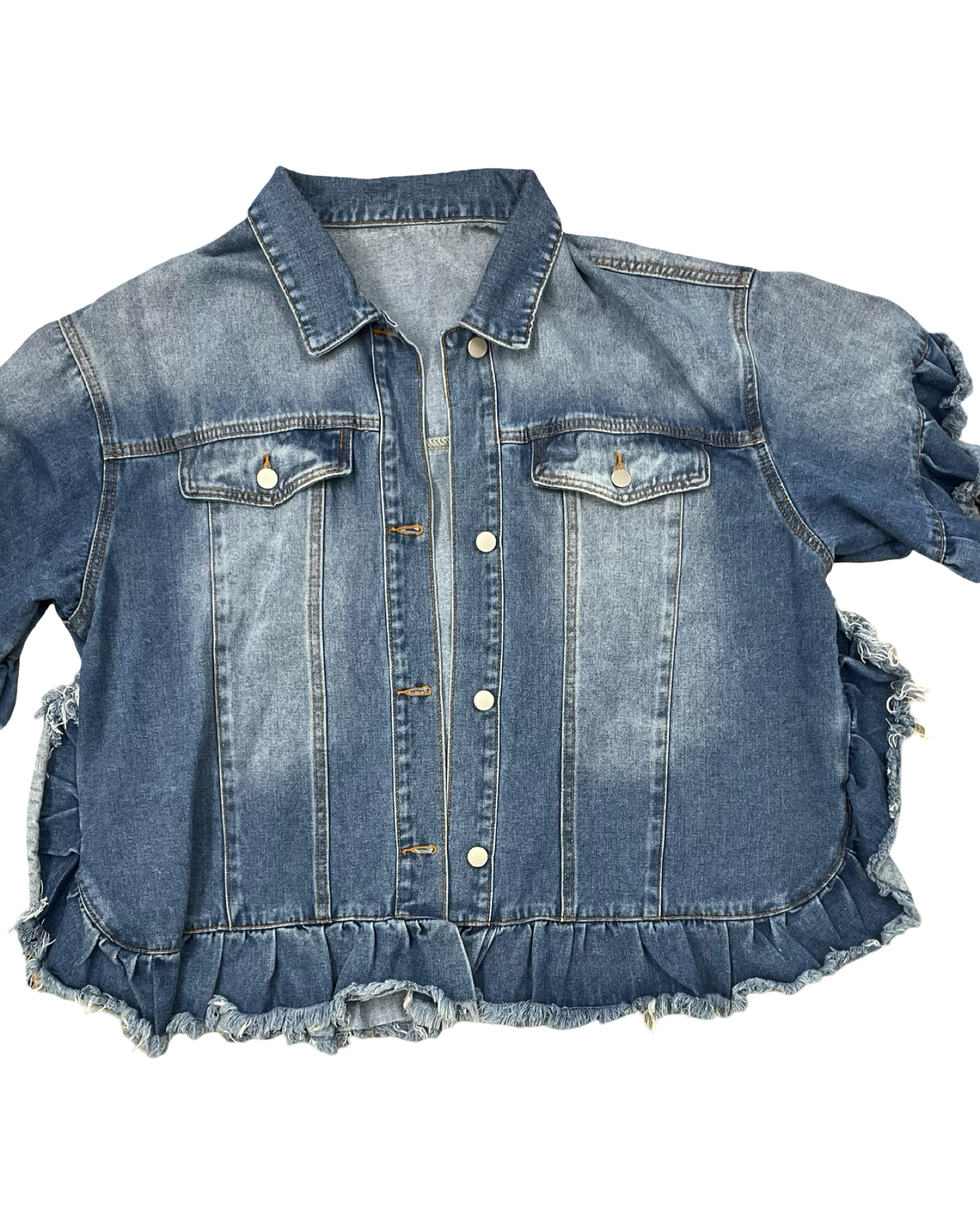 Top Ss By Clothes Mentor In Blue Denim, Size:Xl