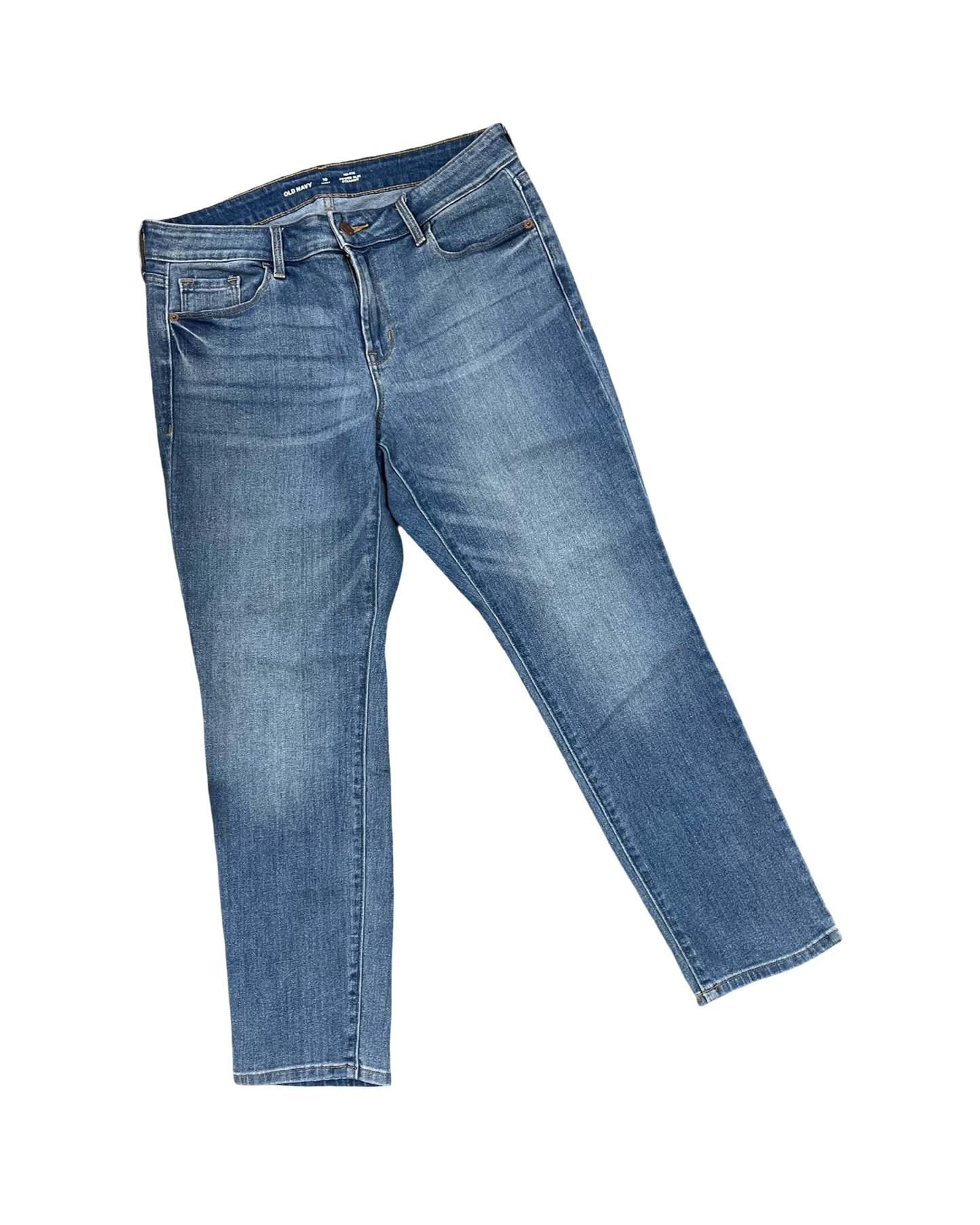 Jeans Straight By Old Navy In Blue Denim, Size:10