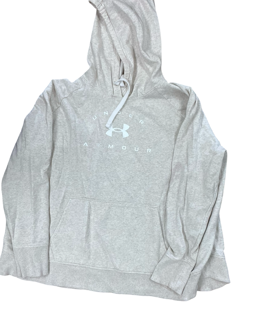 Sweatshirt Hoodie By Under Armour In Cream, Size:3X