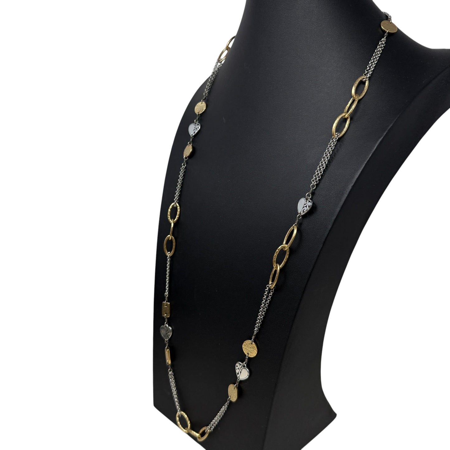 Two Tone Deco Station Necklace By Brighton