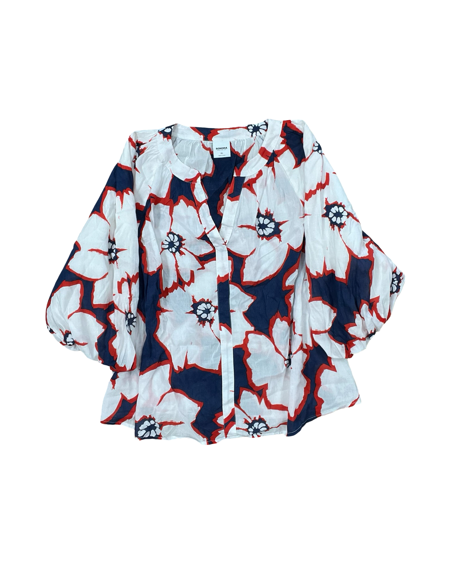 Top Ls By Sonoma In Blue & White, Size:Xl