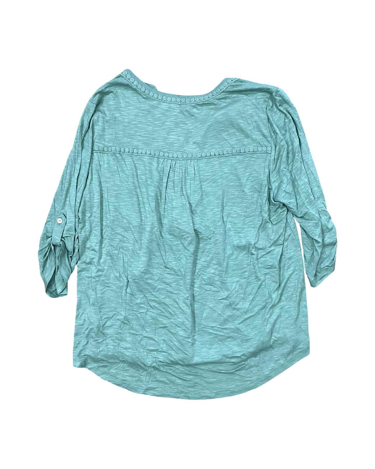 Top 3/4 Sleeve By Democracy In Green, Size:Xl