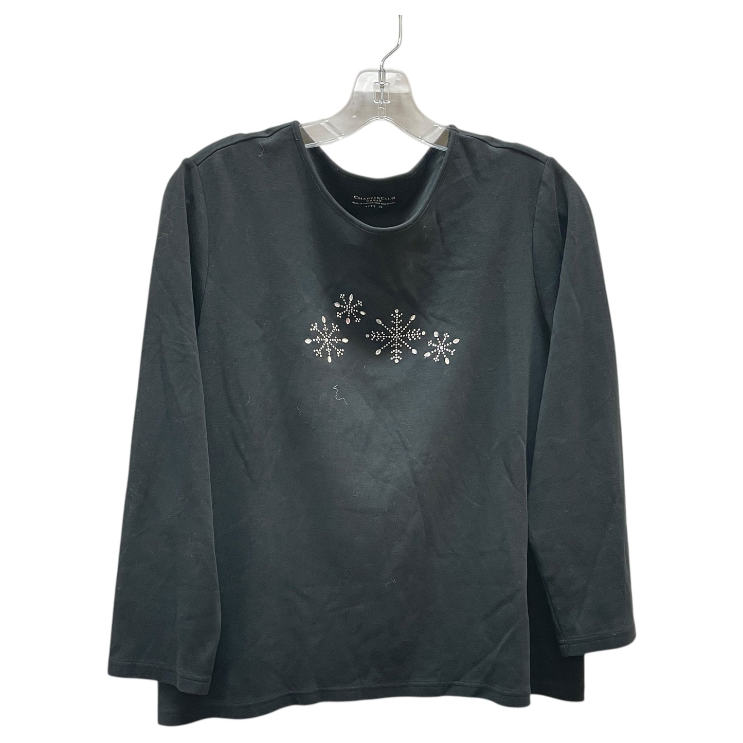 Top Ls By Charter Club In Black, Size:1X