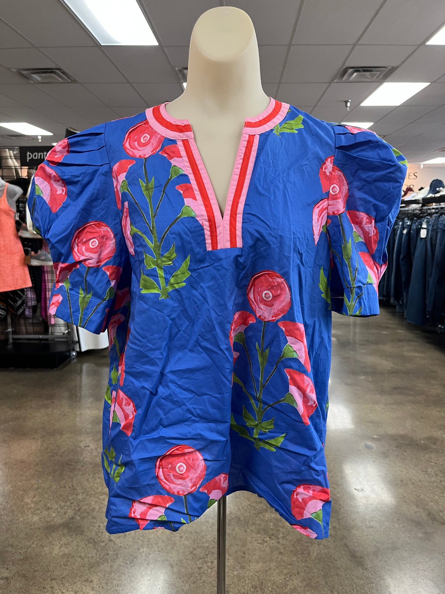 Top Ss By Entro In Floral Print, Size:L