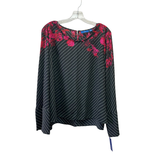 Blouse Ls By Apt 9 In Black & Pink, Size:2X