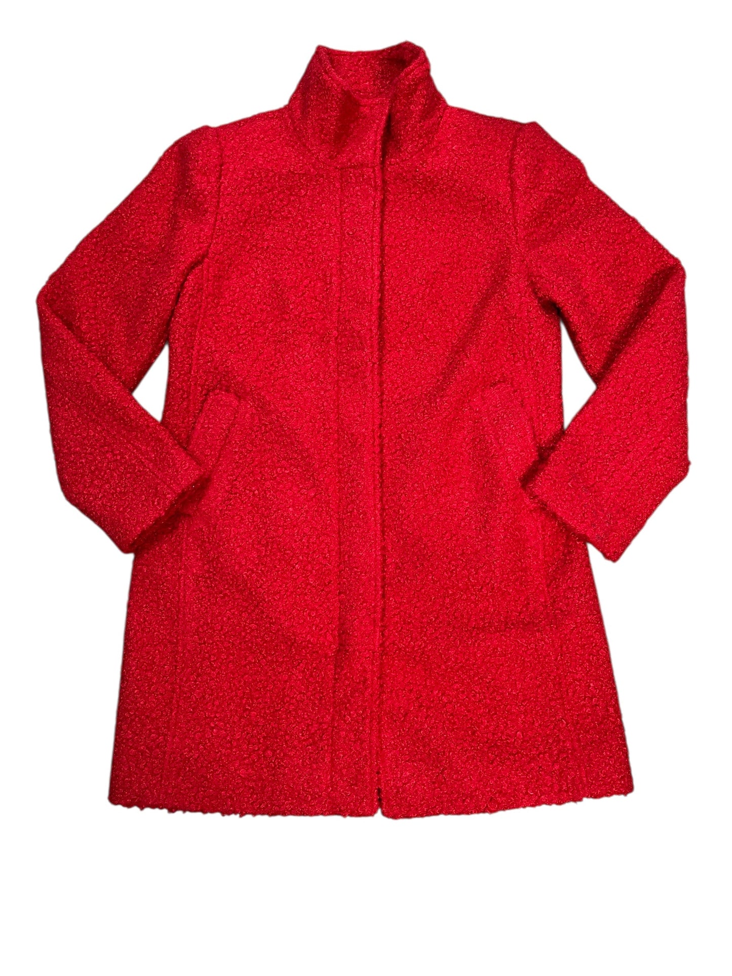 Jacket Faux Fur & Sherpa By Loft In Red, Size:Xs