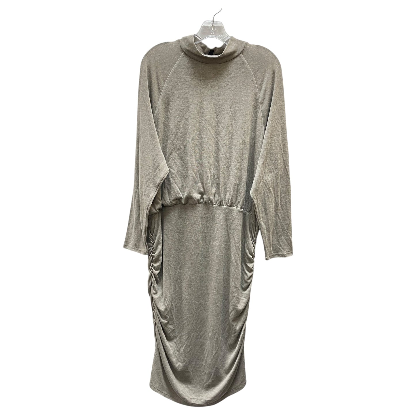 Dress Party Midi By Express In Tan, Size:Xl