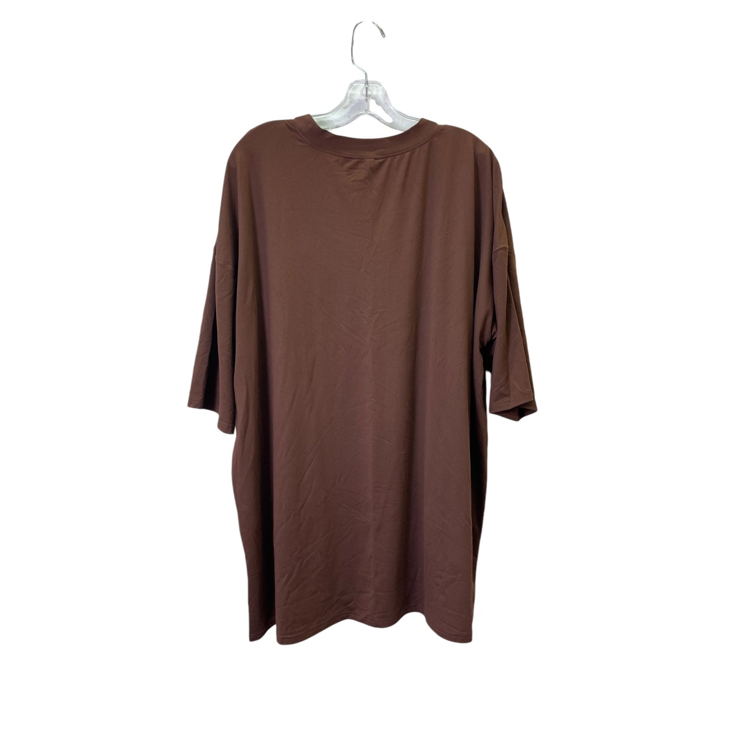 Top 3/4 Sleeve By Fashion Nova In Brown, Size:2X