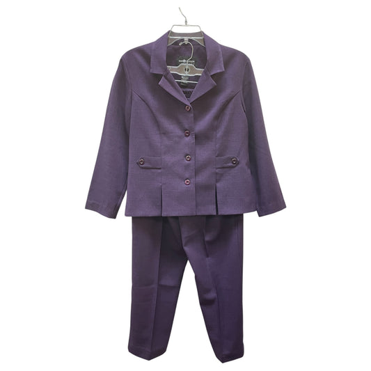 Pants Set 2Pc By Sag Harbor In Purple, Size:10P