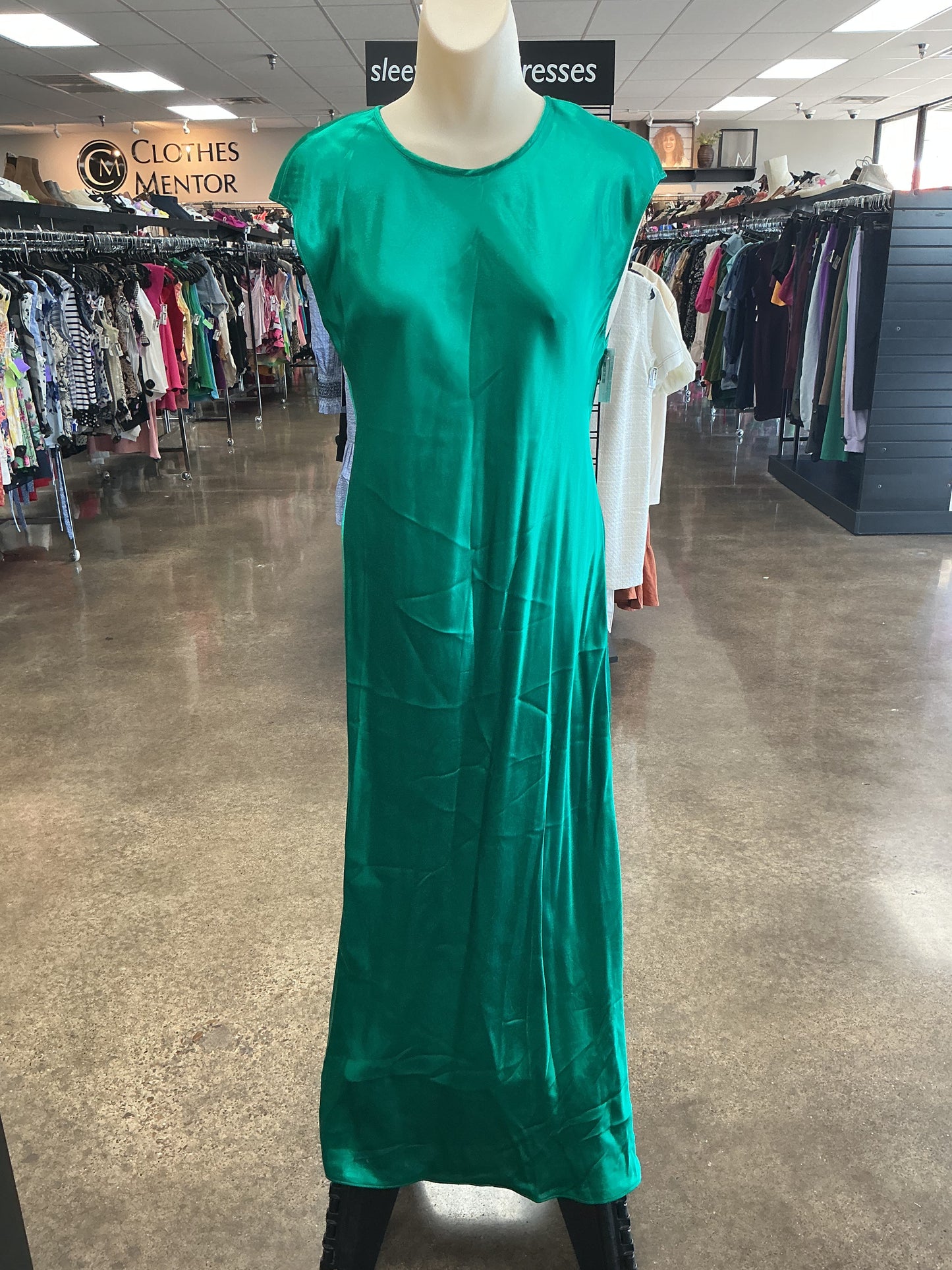 Dress Party Midi By Banana Republic In Green, Size:M