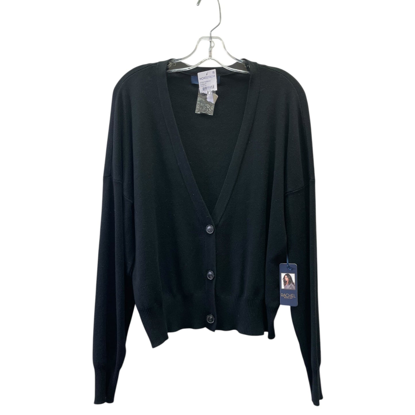 Cardigan By Rachel Roy In Black, Size:Xl