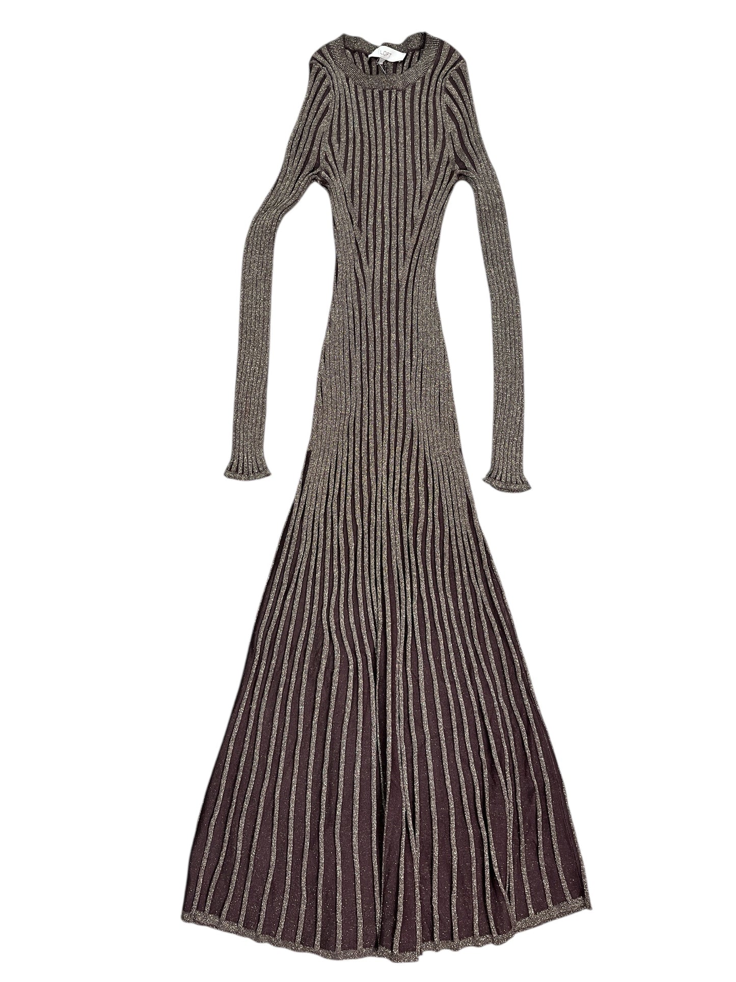 Dress Casual Maxi By Loft In Brown, Size:Xs