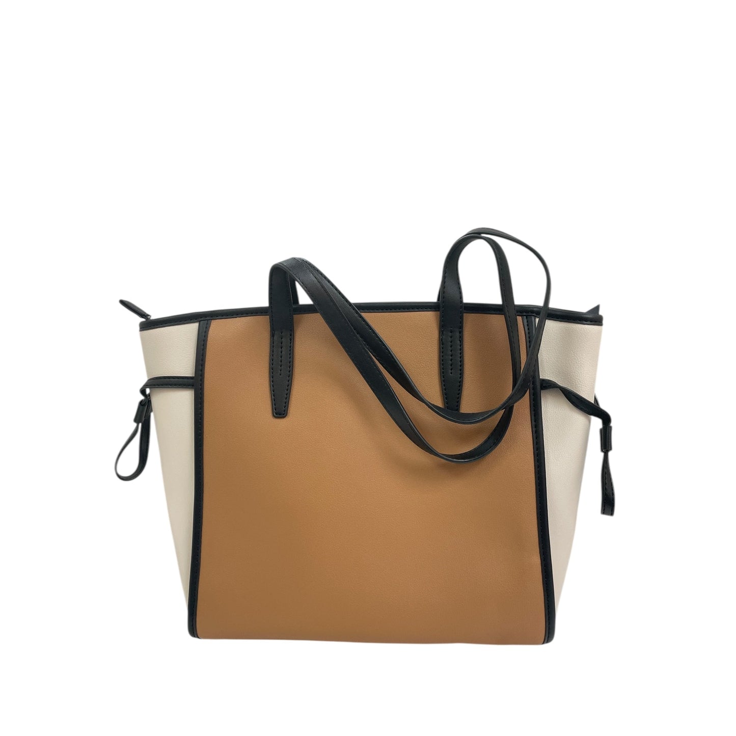 Handbag By Nine West In Tan & White, Size:Large