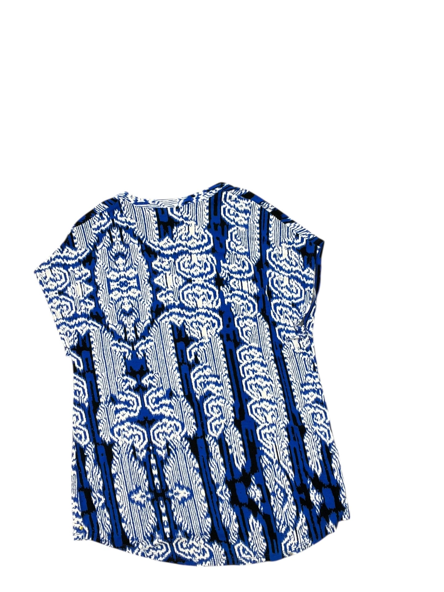 Top Ss By Dana Buchman In Blue & White, Size:L