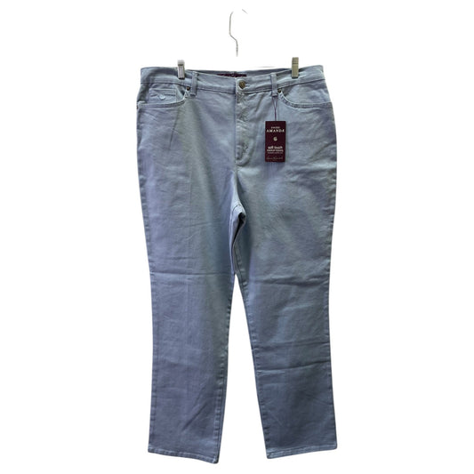 Jeans Straight By Gloria Vanderbilt In Purple Denim, Size:18