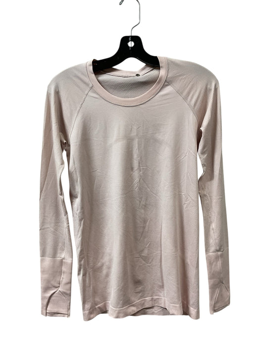 Athletic Top Ls Crewneck By Lululemon In Pink, Size:8