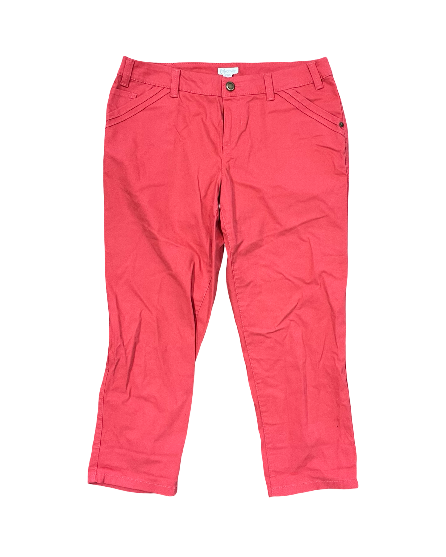 Pants Cropped By Relativity In Pink, Size:4P