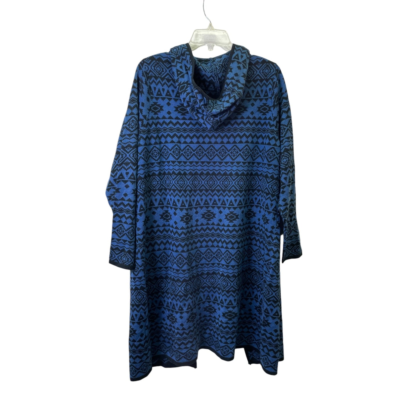 Sweater Cardigan By Bongo In Blue, Size:2X