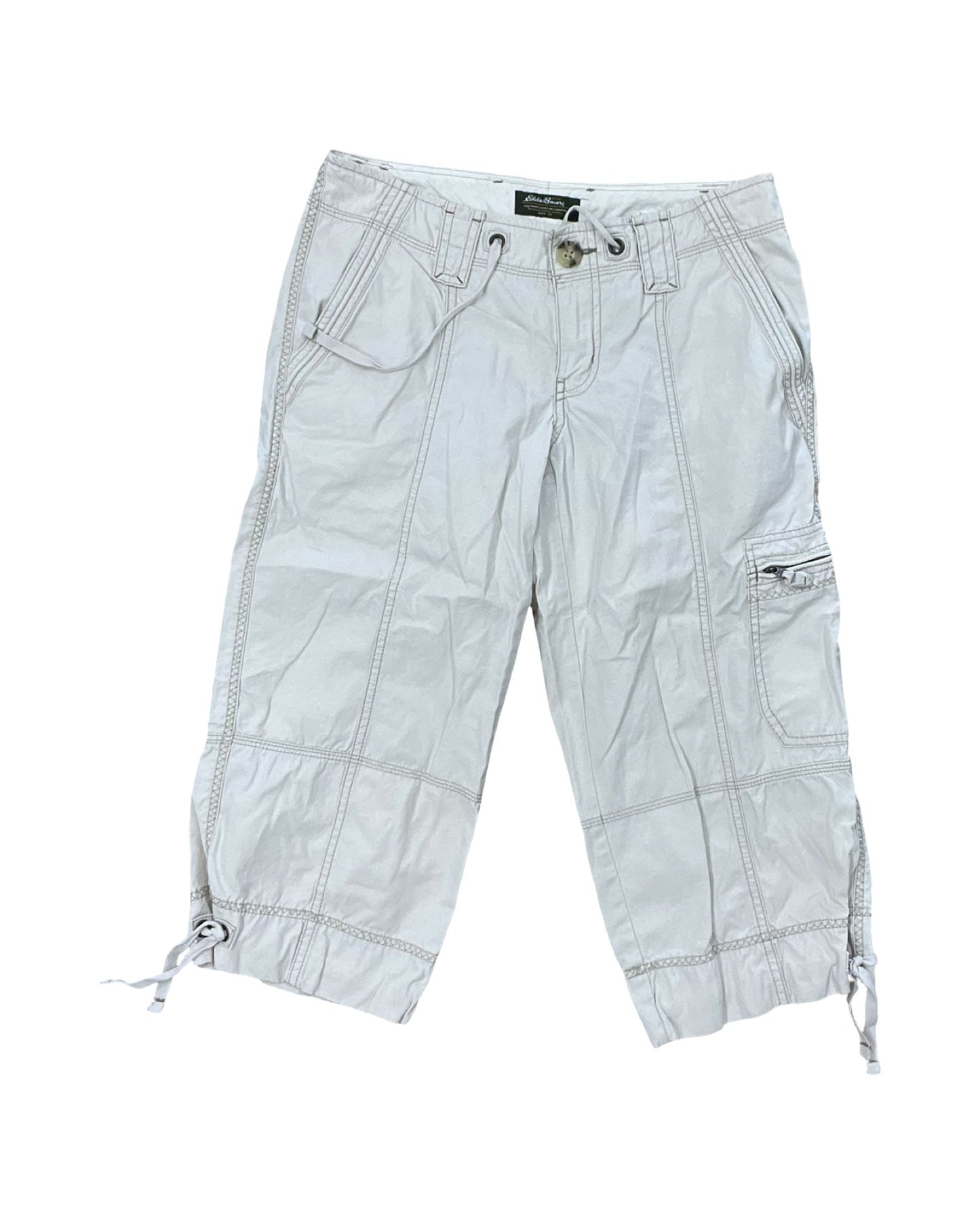 Pants Cropped By Eddie Bauer In Cream, Size:2P