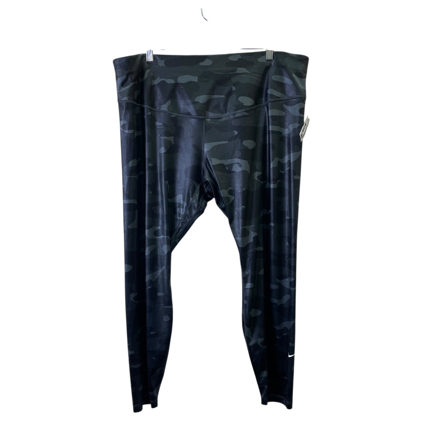 Athletic Leggings By Nike Apparel In Camouflage Print, Size:2X