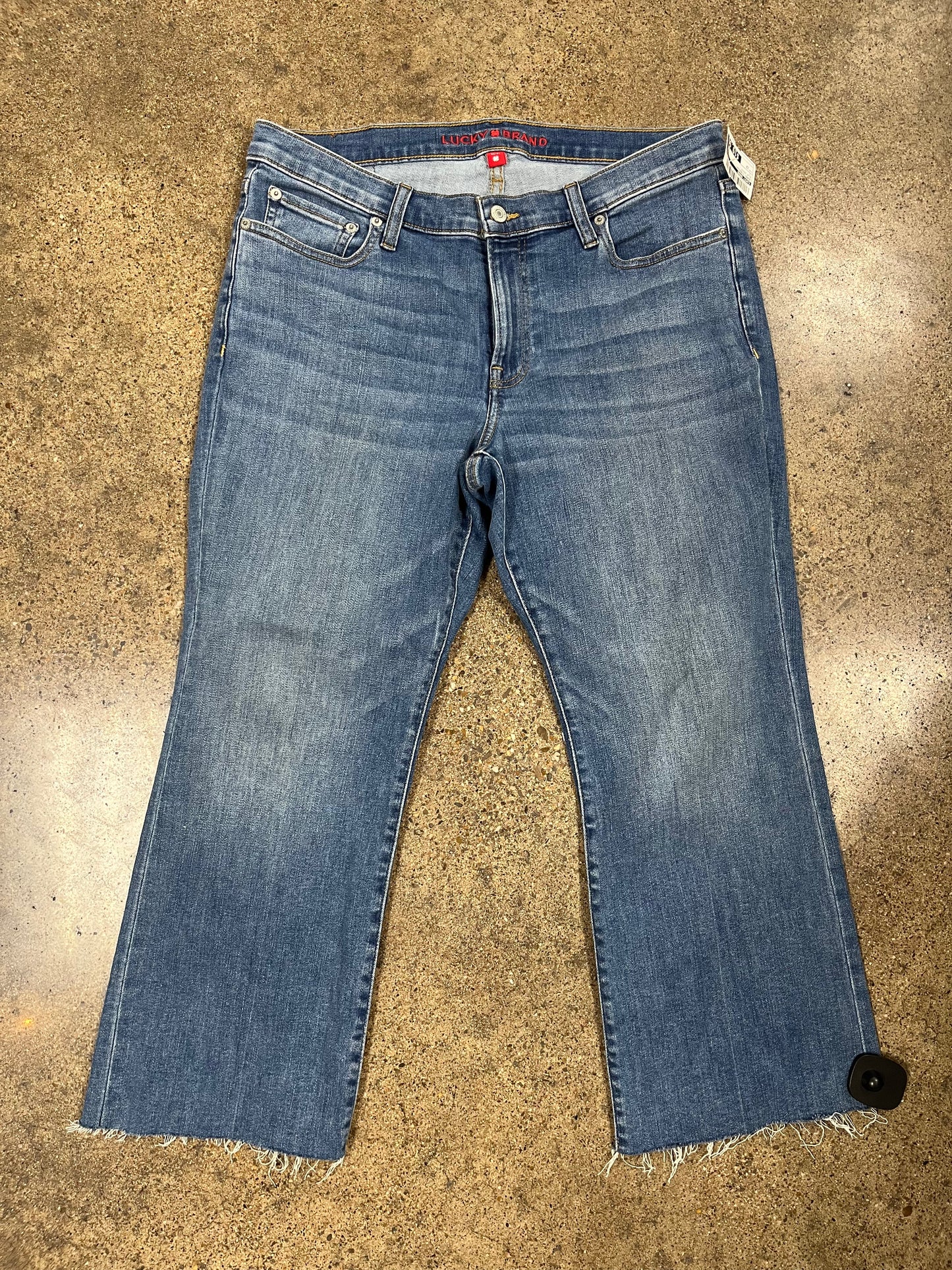 Jeans Straight By Lucky Brand In Blue Denim, Size:12