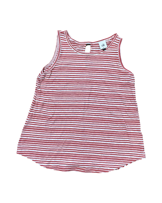 Top Sleeveless By Cabi In Cream & Red, Size:M