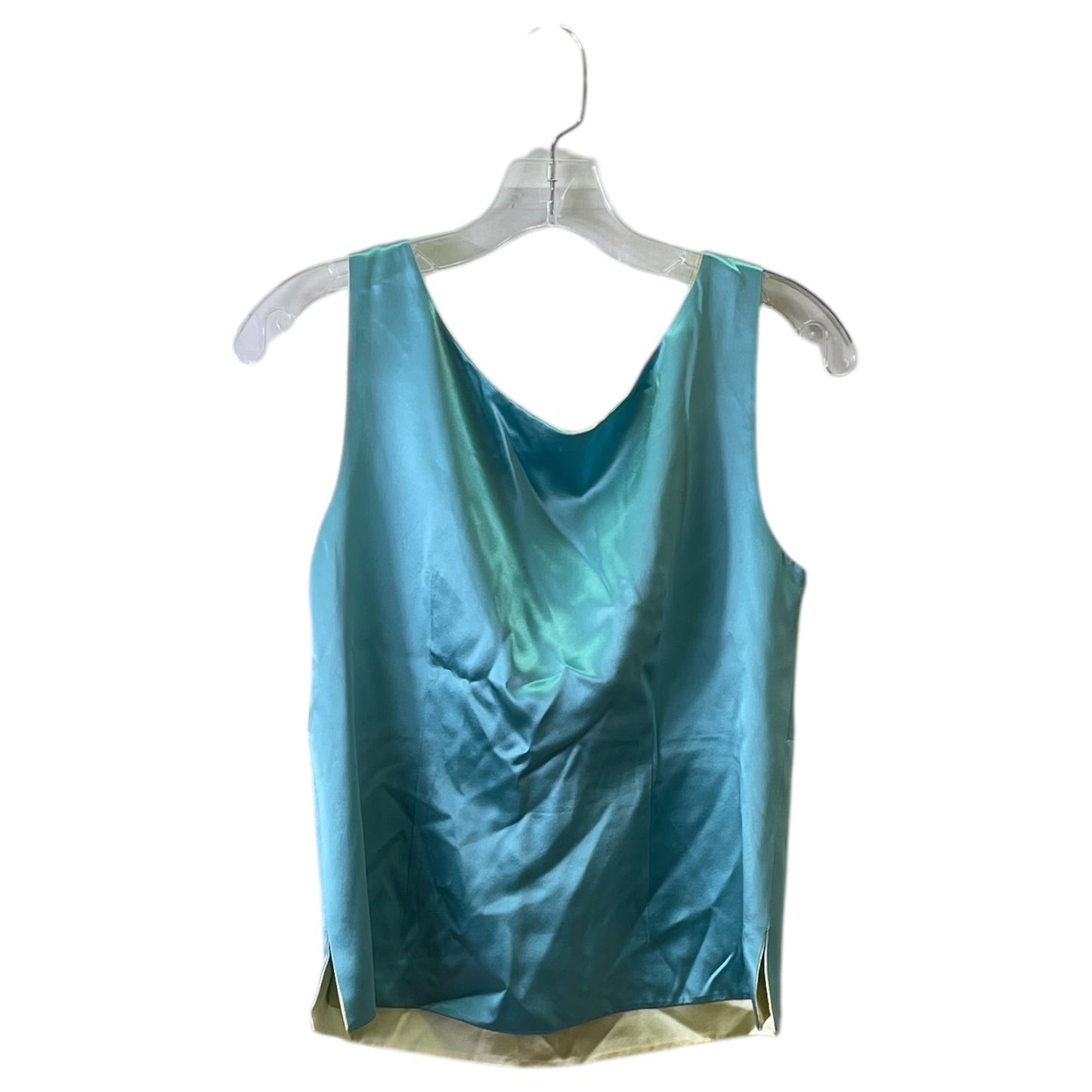 Top Sleeveless Designer By Lafayette 148 In Blue, Size:8