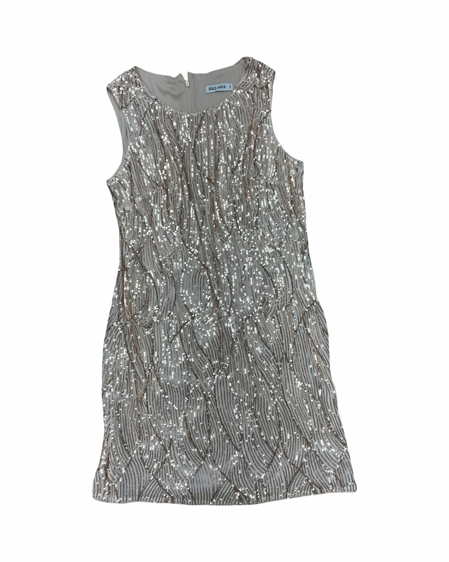Dress Party Midi By Grace Karin In Gold, Size:Xl