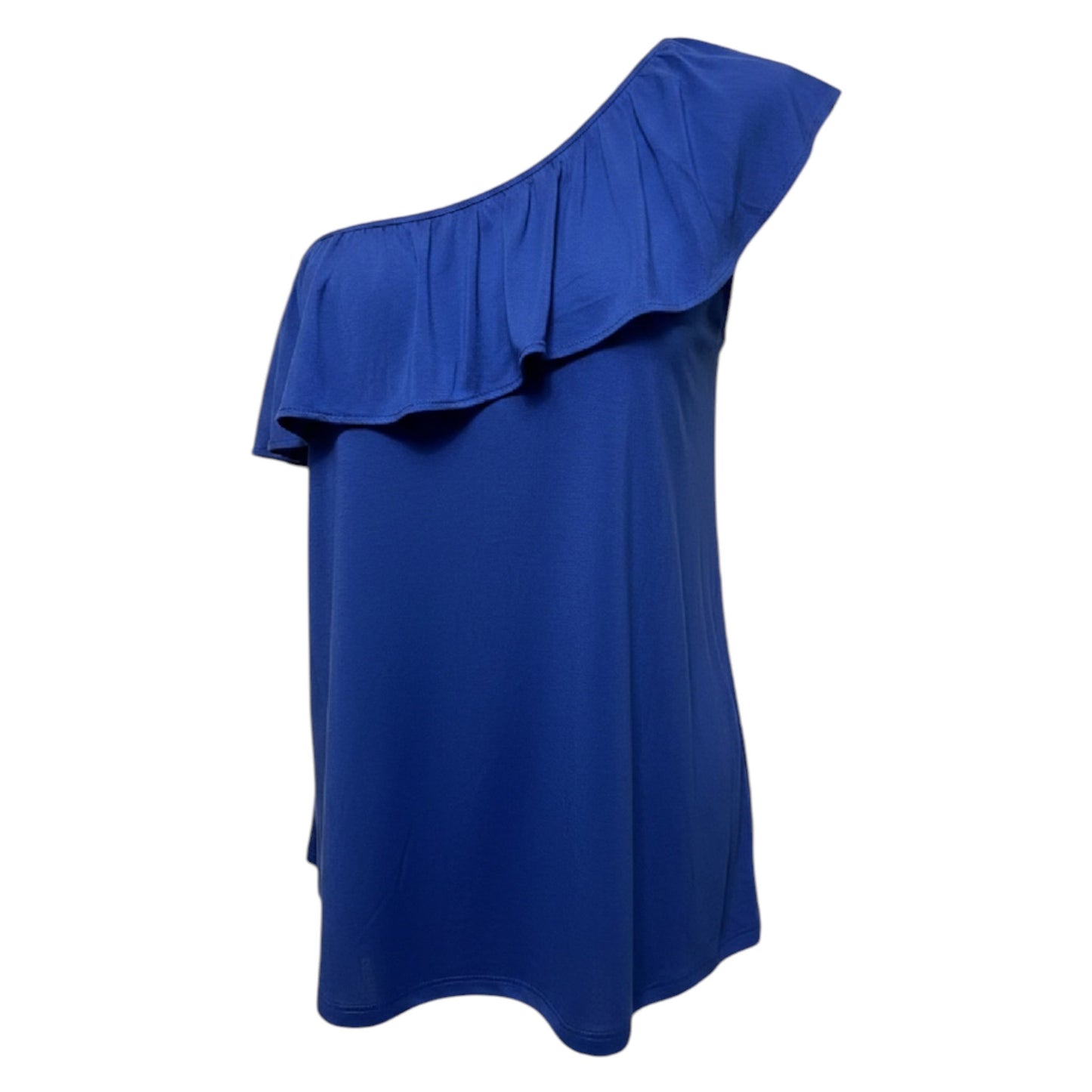 Neveah One Shoulder Top Designer By Lilly Pulitzer In Blue, Size: S