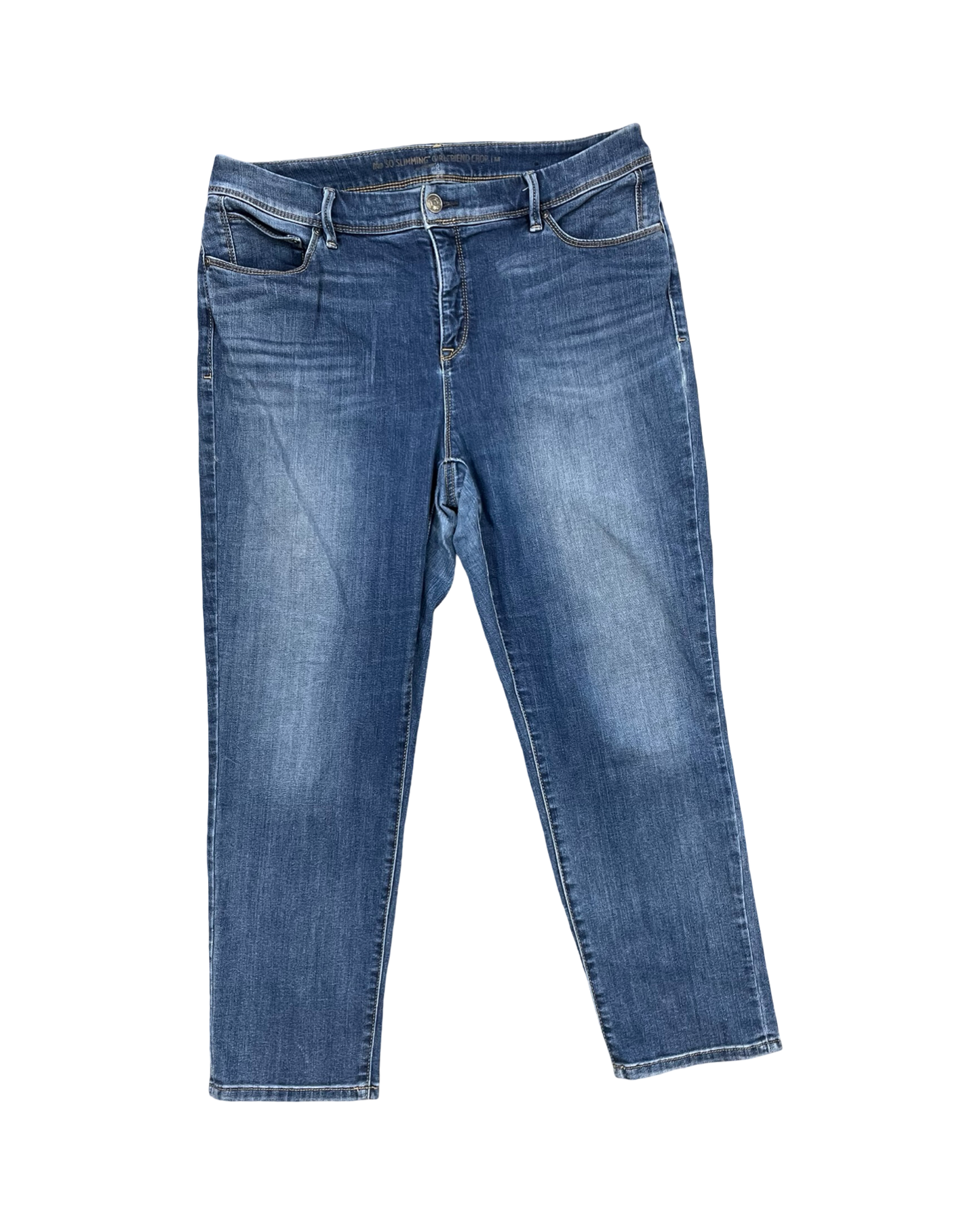 Jeans Cropped By Chicos In Blue Denim, Size:10