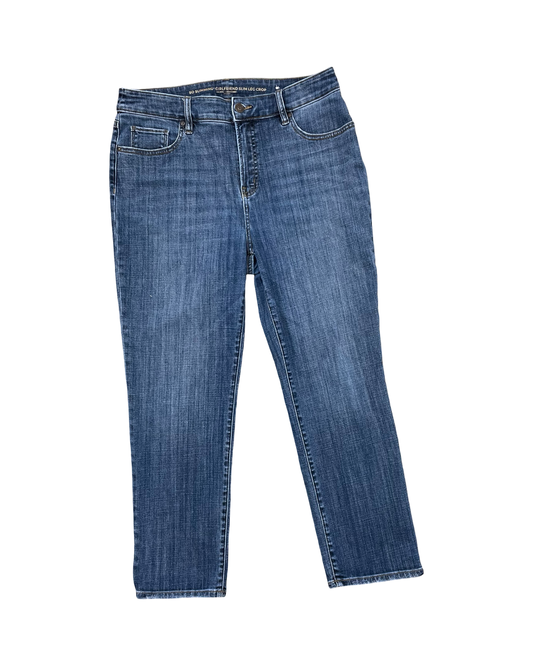 Jeans Cropped By Chicos In Blue Denim, Size:10
